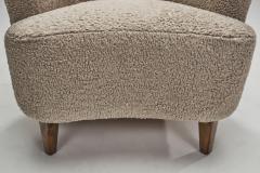 Swedish Modern Armchairs with Curling Arms Sweden 1940s - 2786901