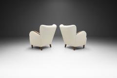 Swedish Modern Armchairs with Elm Legs Sweden 1950s - 2515955