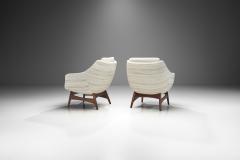 Swedish Modern Armchairs with Structural Legs Sweden 1960s - 2273137