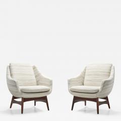 Swedish Modern Armchairs with Structural Legs Sweden 1960s - 2274111