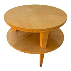 Swedish Modern Art Deco Round Two Tier Side Table - 4349345