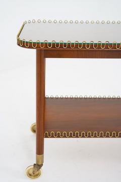 Swedish Modern Bar Cart in Mahogany and Brass - 3113792