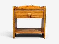 Swedish Modern Bedside Tables Knotty Pine Sweden 1960s - 4617575