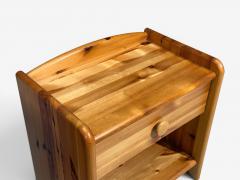 Swedish Modern Bedside Tables Knotty Pine Sweden 1960s - 4617579