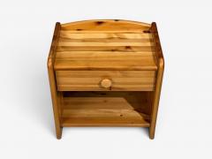 Swedish Modern Bedside Tables Knotty Pine Sweden 1960s - 4617580