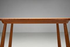 Swedish Modern Birch Side Table with Turned Legs Sweden ca 1940s - 4386933