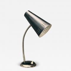 Swedish Modern Black Lacquered Metal Adjustable Desk Lamp Sweden 1950s - 4257365