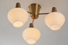 Swedish Modern Brass Ceiling Light by Asea AB Sweden 1950s - 2929916