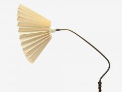 Swedish Modern Brass Fabric Floor Lamp Sweden 1950s - 4373719