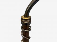 Swedish Modern Brass Fabric Floor Lamp Sweden 1950s - 4373722