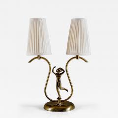 Swedish Modern Brass Table Lamp 1940s - 4490663