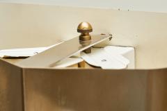 Swedish Modern Brass Wall Lamp with a White Lacquered Finish Sweden ca 1940s - 4293764