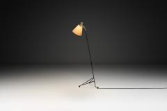 Swedish Modern Brass and Metal Floor Lamp Sweden 1950s - 4543458