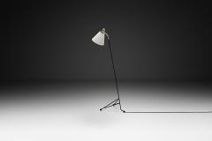 Swedish Modern Brass and Metal Floor Lamp Sweden 1950s - 4543459