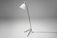 Swedish Modern Brass and Metal Floor Lamp Sweden 1950s - 4543465