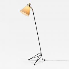 Swedish Modern Brass and Metal Floor Lamp Sweden 1950s - 4561995
