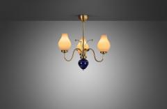 Swedish Modern Ceiling Lamp with Floral Details Sweden ca 1950s - 3245672