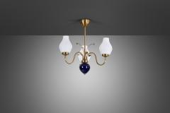 Swedish Modern Ceiling Lamp with Floral Details Sweden ca 1950s - 3245679