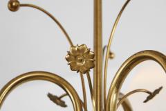 Swedish Modern Ceiling Lamp with Floral Details Sweden ca 1950s - 3245683