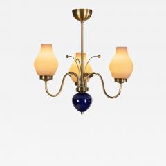 Swedish Modern Ceiling Lamp with Floral Details Sweden ca 1950s - 3257184