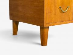 Swedish Modern Chest of Drawers Elm Brass Sweden 1940s - 4754610