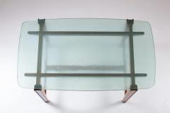 Swedish Modern Coffee Table in Mahogany and Glass 1940s - 2258325