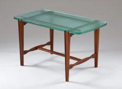 Swedish Modern Coffee Table in Mahogany and Glass 1940s - 2258326