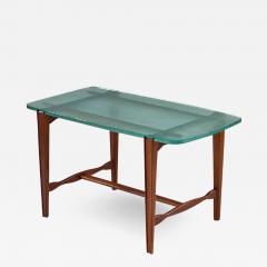 Swedish Modern Coffee Table in Mahogany and Glass 1940s - 2260663