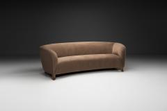 Swedish Modern Curved Upholstered Sofa Sweden ca 1930s - 4806823