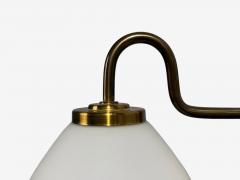 Swedish Modern Double Wall Sconce Brass Glass Sweden 1980s - 4636668