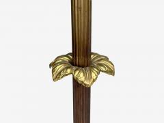 Swedish Modern Dual Head Floor Lamp Reeded Brass Sweden 1950s - 4591820