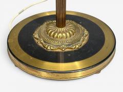 Swedish Modern Dual Head Floor Lamp Reeded Brass Sweden 1950s - 4591822