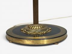 Swedish Modern Dual Head Floor Lamp Reeded Brass Sweden 1950s - 4591823