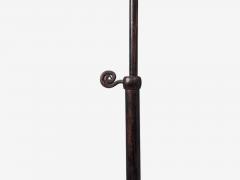 Swedish Modern Floor Lamp Forged Iron Fabric Brass Sweden 1950s - 4804136