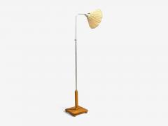 Swedish Modern Floor Lamp Light Wood Metal Sweden 1930s - 4764023