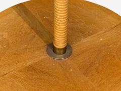 Swedish Modern Floor Lamp Rattan Elm Fabric Sweden 1940s - 4579723