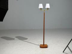 Swedish Modern Floor Lamp Teak Brass Sweden 1960s - 4492271