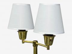 Swedish Modern Floor Lamp Teak Brass Sweden 1960s - 4492274