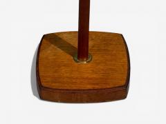 Swedish Modern Floor Lamp Teak Brass Sweden 1960s - 4492277