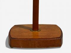 Swedish Modern Floor Lamp Teak Brass Sweden 1960s - 4492278
