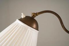Swedish Modern Floor Lamp in Brass and Leather 1940s - 3639433