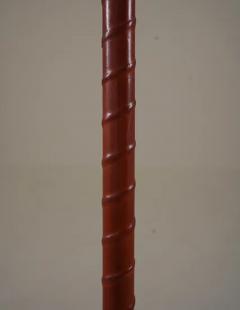 Swedish Modern Floor Lamp in Brass and Leather 1940s - 3639434