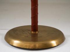 Swedish Modern Floor Lamp in Brass and Leather 1940s - 3639460