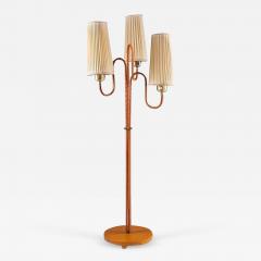 Swedish Modern Floor Lamp in Brass and Leather - 2201491