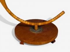 Swedish Modern Floor Lamp with Shelf Birch Brass Sweden 1930s - 4503081