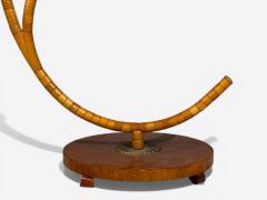 Swedish Modern Floor Lamp with Shelf Birch Brass Sweden 1930s - 4503082