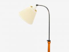 Swedish Modern Floor Lamps Burl Ebonized Wood Fabric Sweden 1940s - 4764001