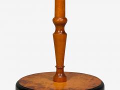 Swedish Modern Floor Lamps Burl Ebonized Wood Fabric Sweden 1940s - 4764006