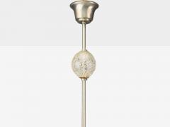 Swedish Modern Glass Metal Pendant Light Sweden 1940s - 4254036