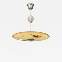 Swedish Modern Glass Metal Pendant Light Sweden 1940s - 4256374